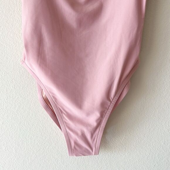 NWT Madewell Square Neck One Piece Pink Swimsuit - Picture 4 of 13